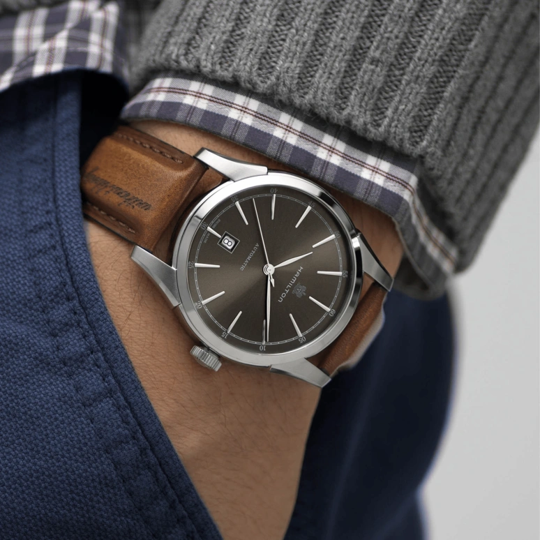 Hamilton,American Classic 42mm,42mm,Stainless Steel,Grey,Automatic,Date,80hours,H42415591