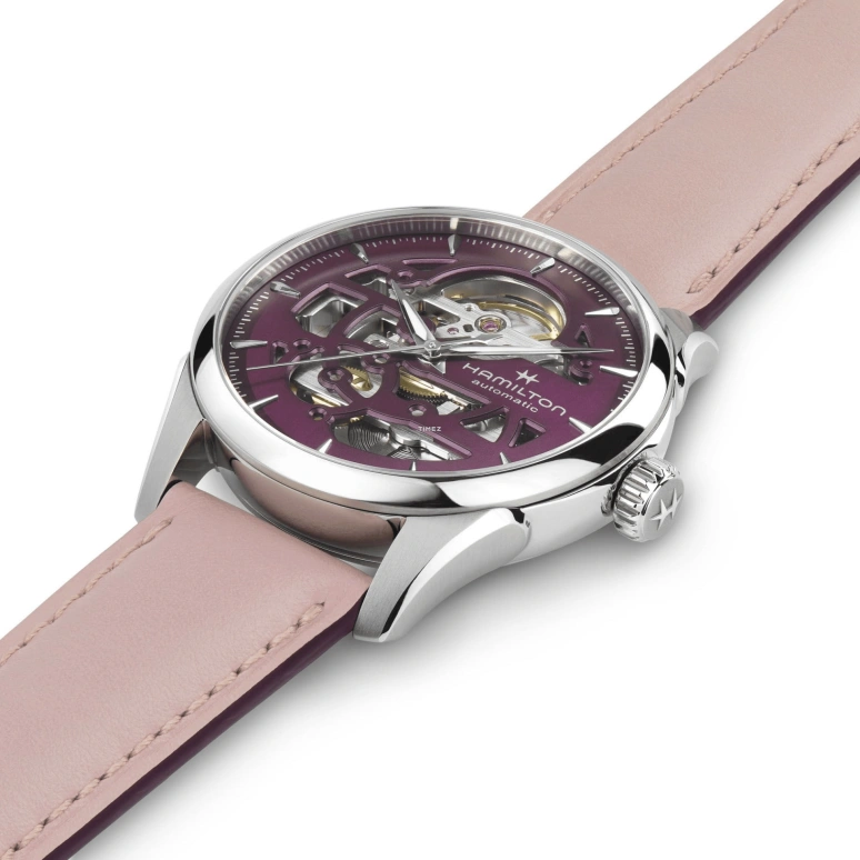 Hamilton,Jazzmaster 36mm,36mm,Stainless Steel,Purple,Automatic,Sapphire,Crystal Glass,Round,H32265801