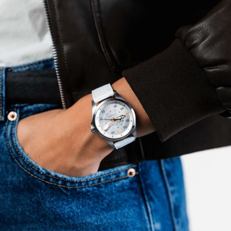 Hamilton,Khaki Aviation 36mm,36mm,Stainless Steel,Silver White,Automatic,Sapphire,Glass,Round,H76215850