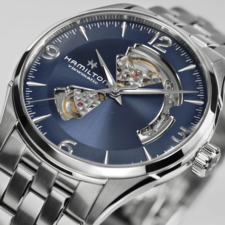 Hamilton,Jazzmaster 42mm,42mm,Stainless Steel,Blue,Automatic,80hours,In-house Caliber,H32705141