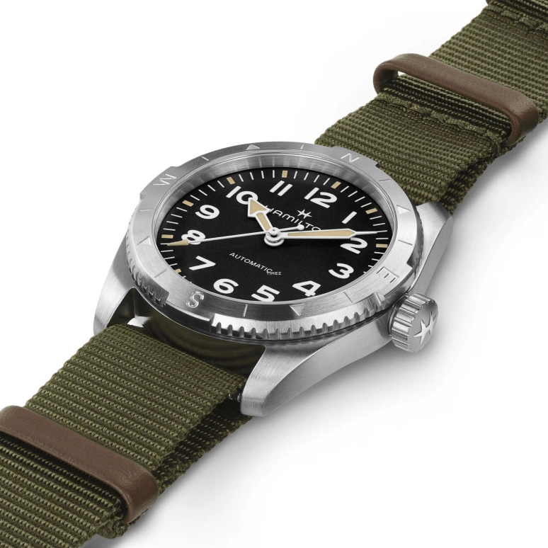 Hamilton,Khaki Field 37mm,37mm,Stainless Steel,Black,Automatic,80hours,In-house Caliber,H70225931