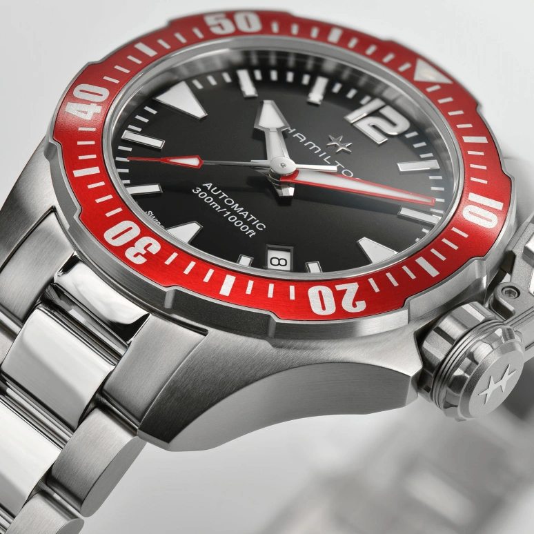 Hamilton,Khaki Navy 42mm,42mm,Stainless Steel,Aluminium,Black,Automatic,80hours,In-house Caliber,H77725135