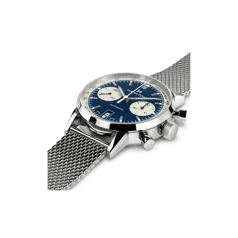 Hamilton,American Classic 40mm,40mm,Stainless Steel,Blue,Automatic,Chronograph,Date,H38416141