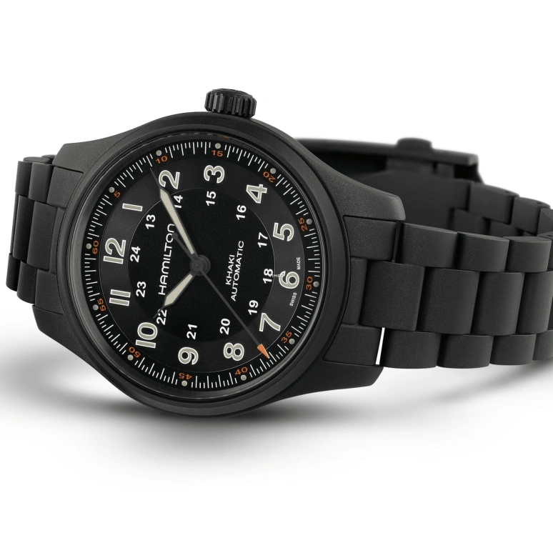 Hamilton,Khaki Field 42mm,42mm,Titanium,Black,Automatic,Sapphire,Crystal Glass,Round,H70665130