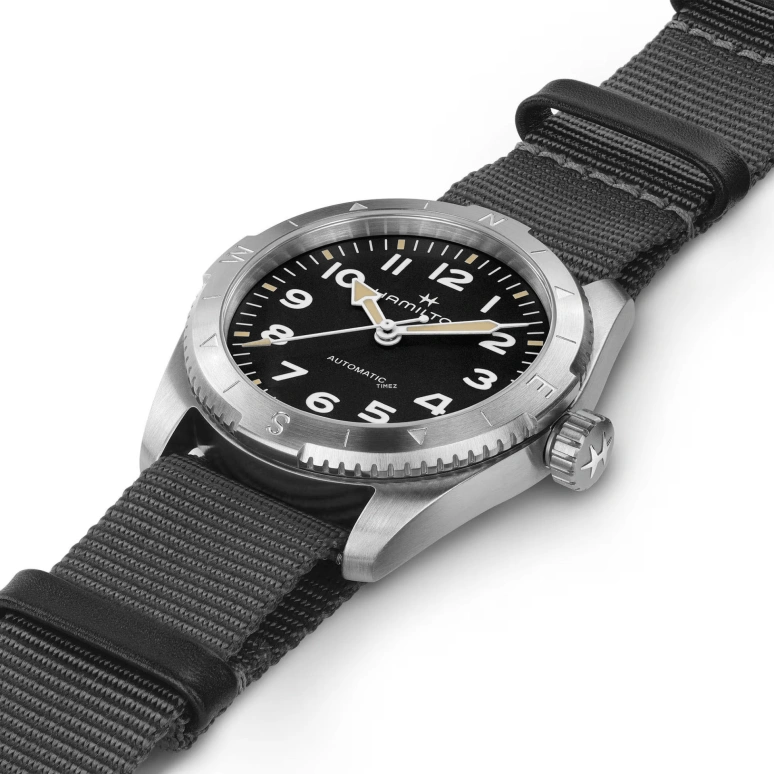 Hamilton,Khaki Field 37mm,37mm,Stainless Steel,Black,Automatic,80hours,In-house Caliber,H70225930