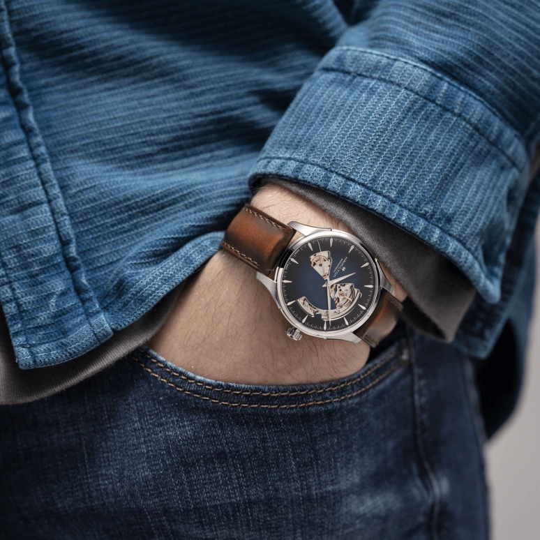 Hamilton,Jazzmaster 40mm,40mm,Stainless Steel,Blue,Automatic,80hours,In-house Caliber,H32675540