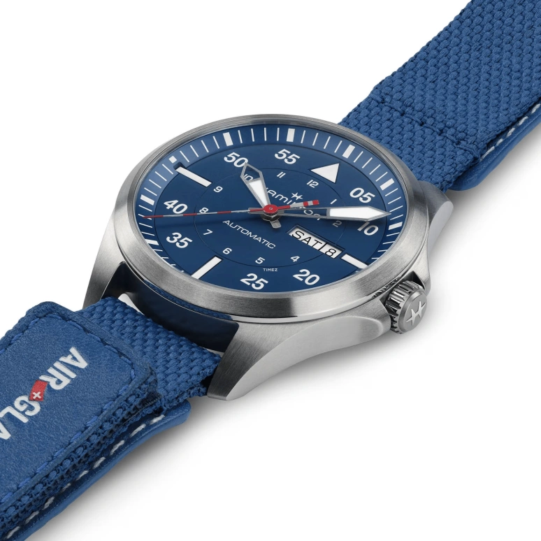 Hamilton,Khaki Aviation 42mm,42mm,Titanium,Blue,Automatic,Date,Day,H64655941