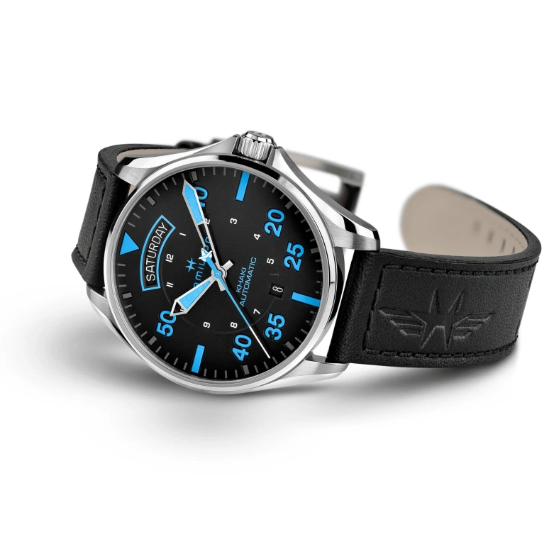 Hamilton,Khaki Aviation 42mm,42mm,Stainless Steel,Black,Automatic,Date,Day,H64625731