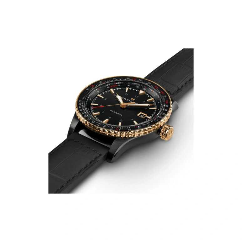 Hamilton,Khaki Aviation 42mm,42mm,Stainless Steel,Black,Automatic,Date,80hours,H76635730