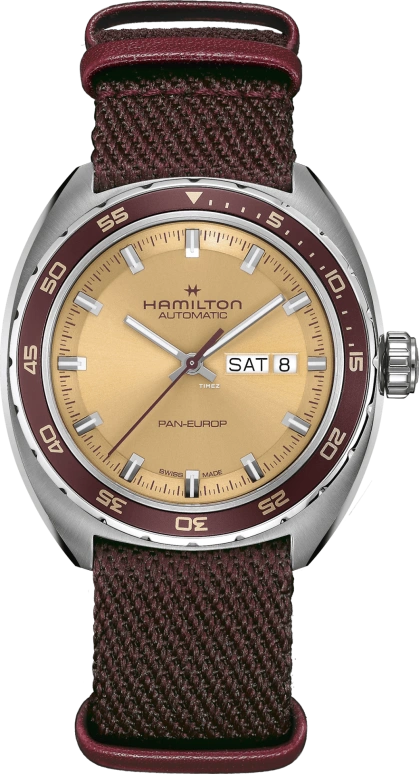 Hamilton,American Classic 42mm,42mm,Stainless Steel,Yellow,Automatic,Sapphire,Crystal Glass,Round,H35435820