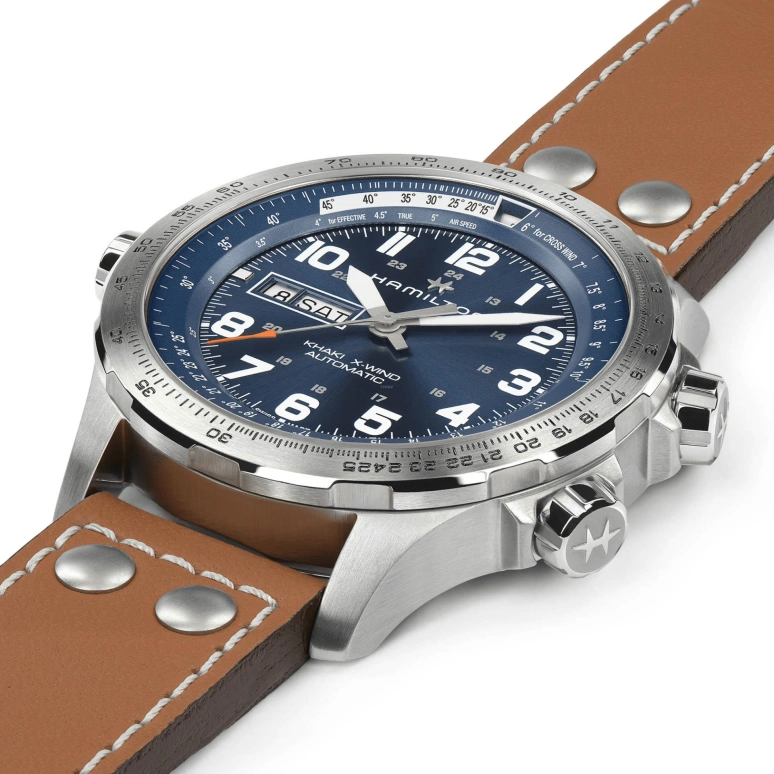 Hamilton,Khaki Aviation 45mm,45mm,Stainless Steel,Blue,Automatic,Chronograph,Date,Day,H77765541