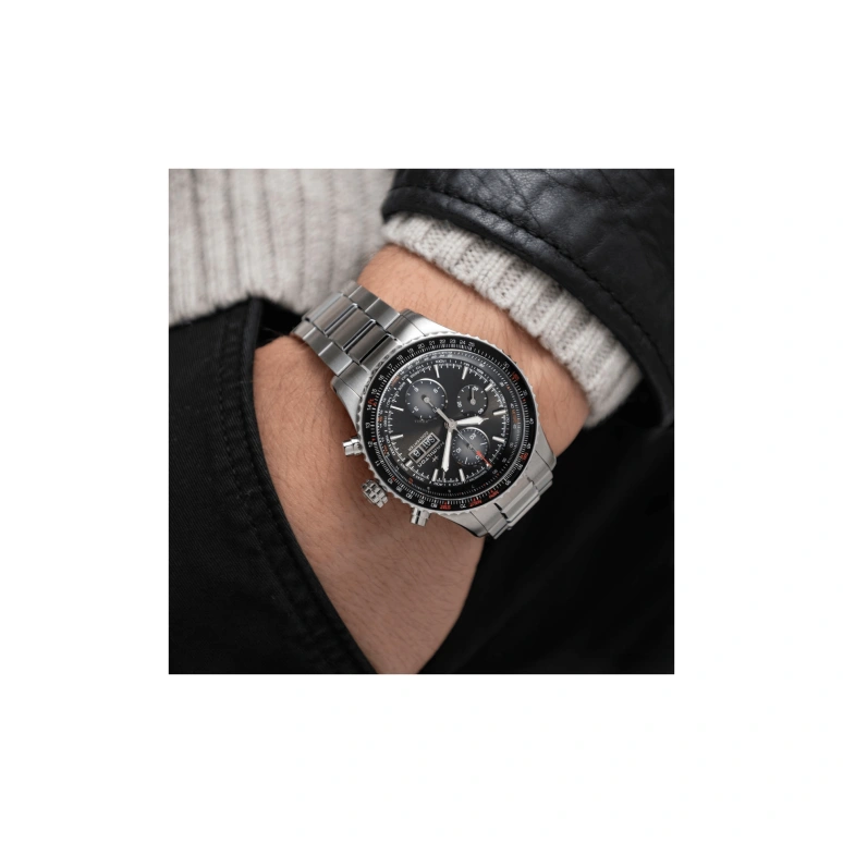 Hamilton,Khaki Aviation 44mm,44mm,Stainless Steel,Black,Automatic,Chronograph,Date,Day,H76726130