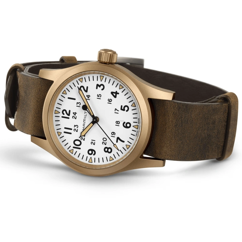 Hamilton,Khaki Field 38mm,38mm,Bronze,Titanium,White,Handwound,80hours,In-house Caliber,H69459510