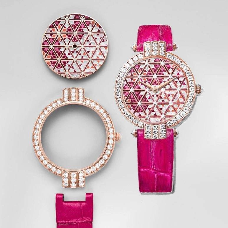 Harry Winston,The Premier 36mm,36mm,Rose Gold,Gold,Automatic,In-house Caliber,Open,PRNAHM36RR026