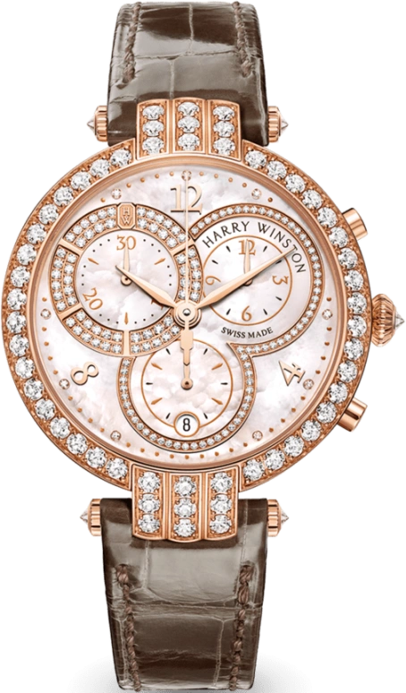 Harry Winston,The Premier 40mm,40mm,Rose Gold,Gold,Light,Pink,Quartz,In-house Caliber,Mother of Pearl,PRNQCH40RR001