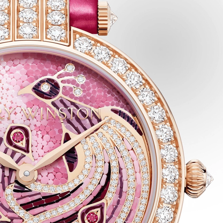 Harry Winston,The Premier 36mm,36mm,Rose Gold,Gold,Automatic,In-house Caliber,Open,PRNAHM36RR027