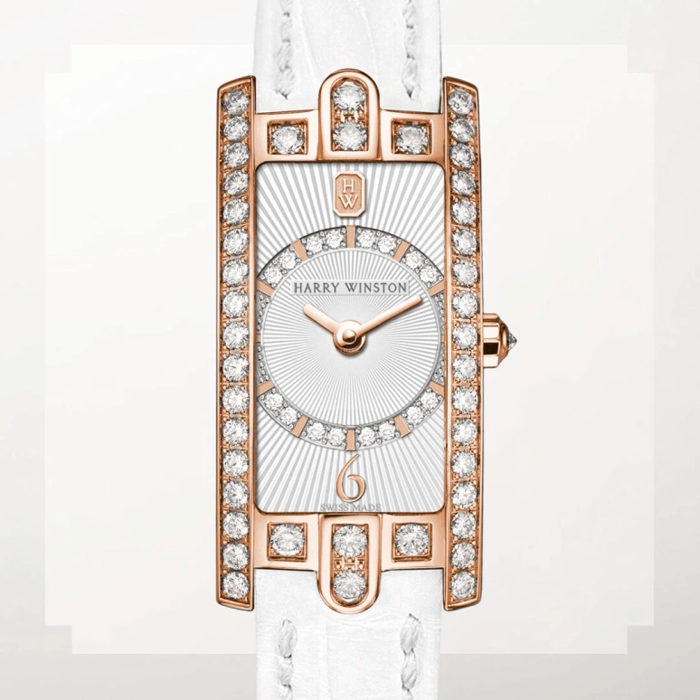 Harry Winston,The Avenue 19x39.5mm,19x39.5mm,Rose Gold,Gold,Quartz,In-house Caliber,Closed,AVCQHM19RR030