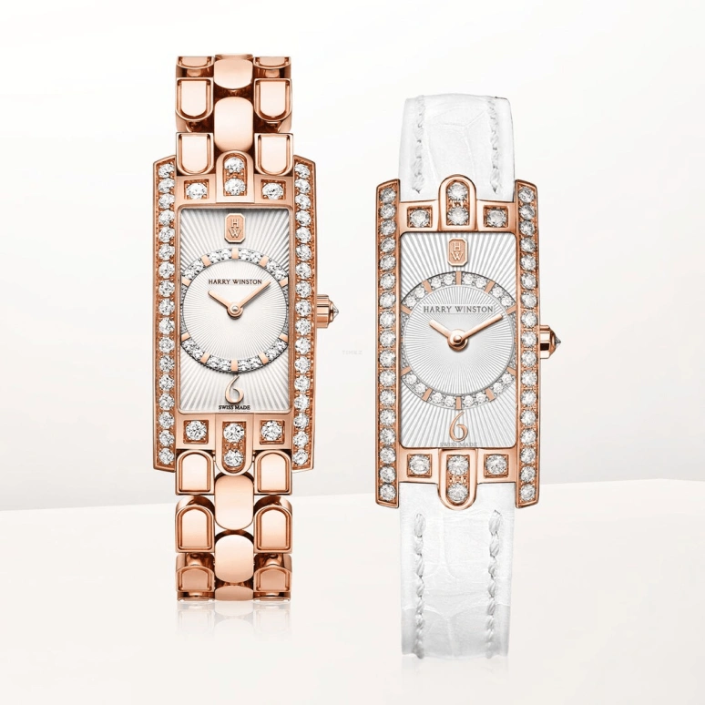Harry Winston,The Avenue 19x39.5mm,19x39.5mm,Rose Gold,Gold,Quartz,In-house Caliber,Closed,AVCQHM19RR036