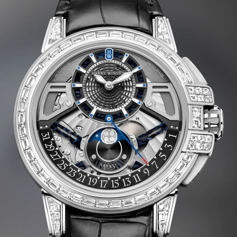 Harry Winston,The Ocean 42.2mm,42.2mm,Gold,White Gold,Automatic,In-house Caliber,Open,OCEAMP42WW001