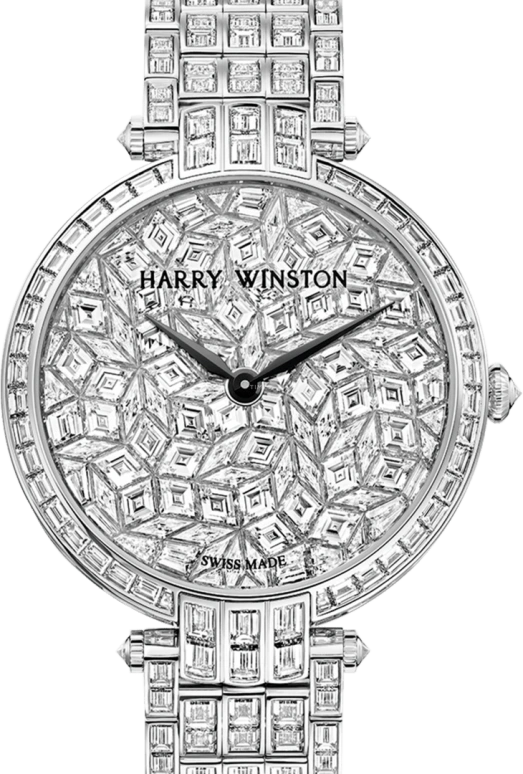 Harry Winston,High Jewelry Timepieces 36mm,36mm,Gold,White Gold,Quartz,In-house Caliber,Closed,PRNQHM36WW014