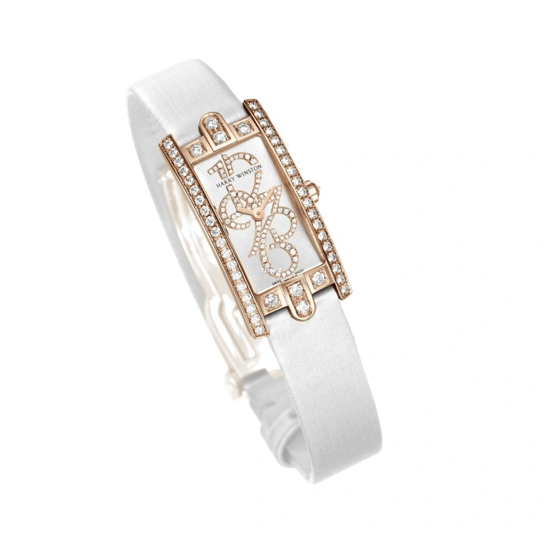 Harry Winston,The Avenue 32.30x15.60mm,32.30x15.60mm,Rose Gold,Silver,Quartz,In-house Caliber,Sapphire,AVCQHM16RR001
