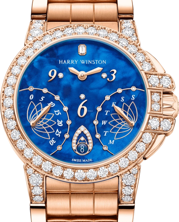 Harry Winston,The Ocean 36mm,36mm,Rose Gold,Gold,Blue,Automatic,In-house Caliber,Mother of Pearl,OCEABI36RR034