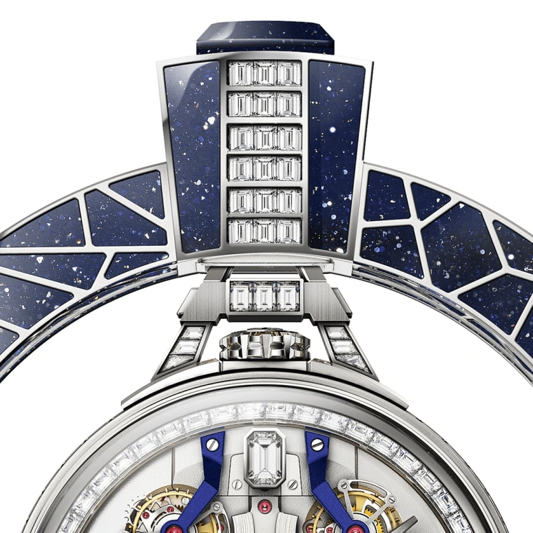 Harry Winston,High Jewelry Timepieces 57.2mm,57.2mm,Gold,White Gold,Handwound,In-house Caliber,Open,HJTMQT57WW001