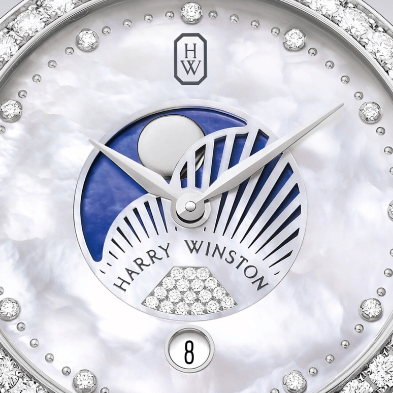 Harry Winston,The Premier 36mm,36mm,Gold,White Gold,White,Quartz,In-house Caliber,Mother of Pearl,PRNQMP36WW001