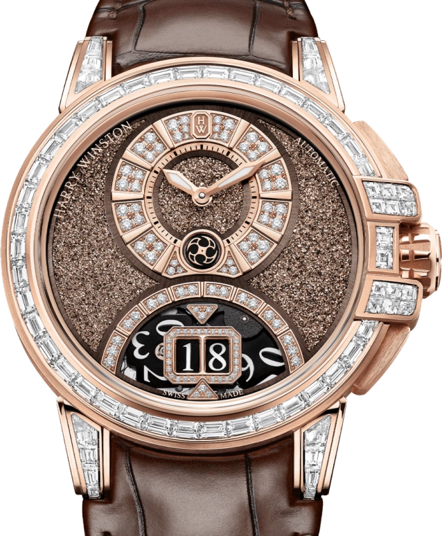 Harry Winston,The Ocean 42.2mm,42.2mm,Rose Gold,Gold,Automatic,In-house Caliber,Open,OCEABD42RR003
