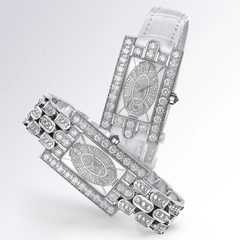 Harry Winston,The Avenue 21.4x36.1mm,21.4x36.1mm,Gold,White Gold,White,Quartz,In-house Caliber,Mother of Pearl,AVEQHM21WW241