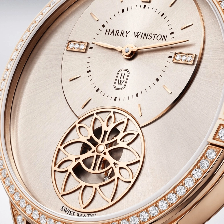 Harry Winston,Midnight 39mm,39mm,Rose Gold,Gold,Automatic,In-house Caliber,Open,MIDASS39RR001