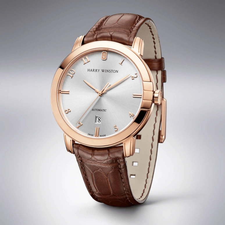 Harry Winston,Midnight 42.5mm,42.5mm,Rose Gold,Gold,Automatic,In-house Caliber,Open,MIDAHD42RR002