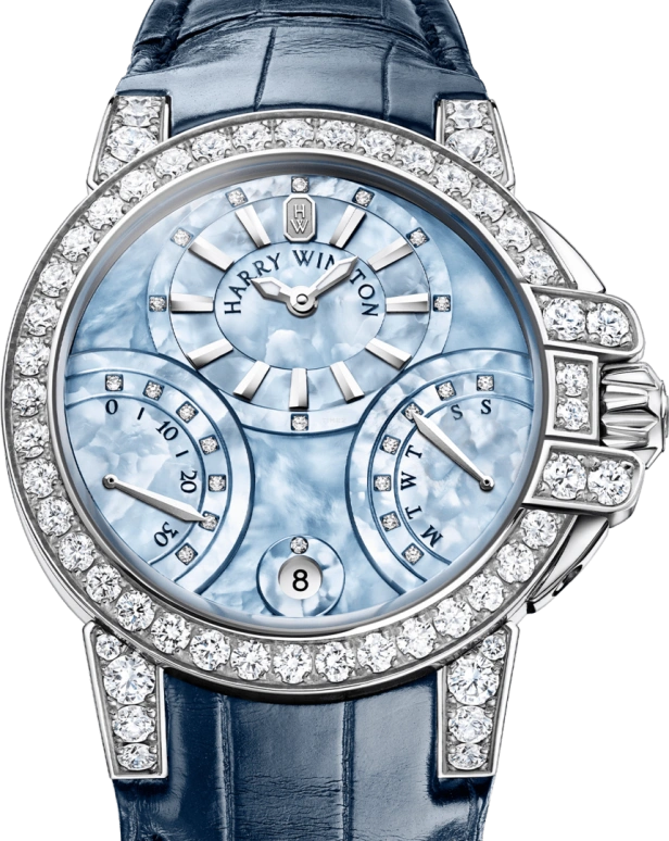 Harry Winston,The Ocean 36mm,36mm,Gold,White Gold,Blue,Automatic,In-house Caliber,Mother of Pearl,OCEABI36WW049