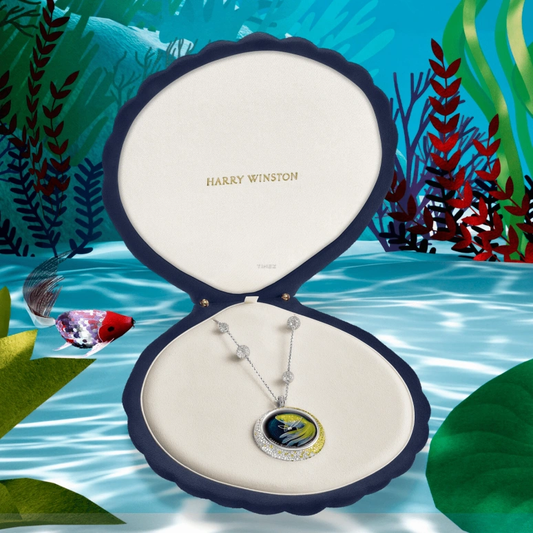 Harry Winston,High Jewelry Timepieces 38mm,38mm,White Gold,Blue,Quartz,In-house Caliber,Round,HJTQHM38WW001