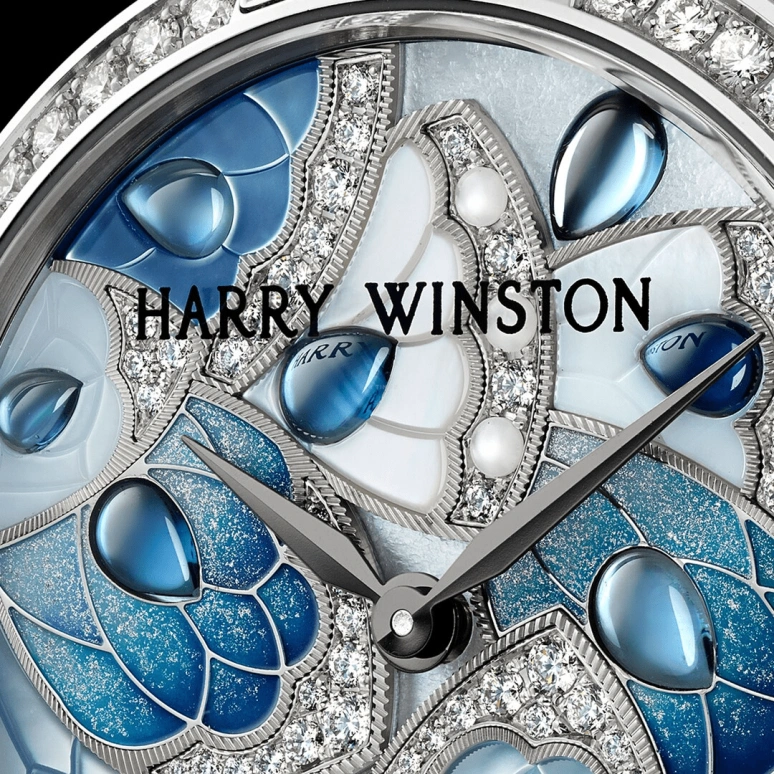 Harry Winston,The Premier 36mm,36mm,Gold,White Gold,Quartz,In-house Caliber,Mother of Pearl,Enamel,PRNQHM36WW015