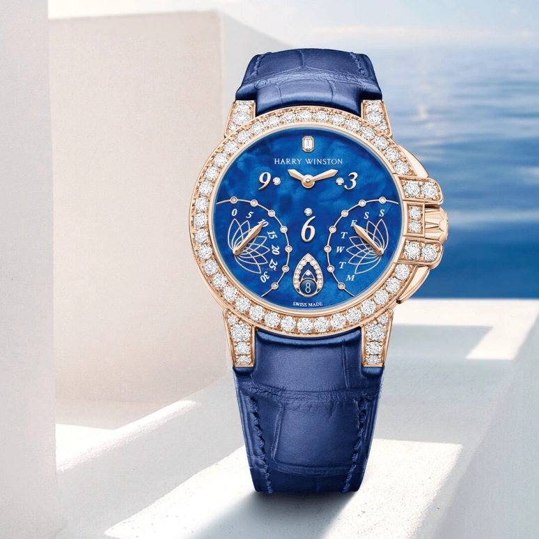 Harry Winston,The Ocean 36mm,36mm,Rose Gold,Gold,Blue,Automatic,In-house Caliber,Mother of Pearl,OCEABI36RR033