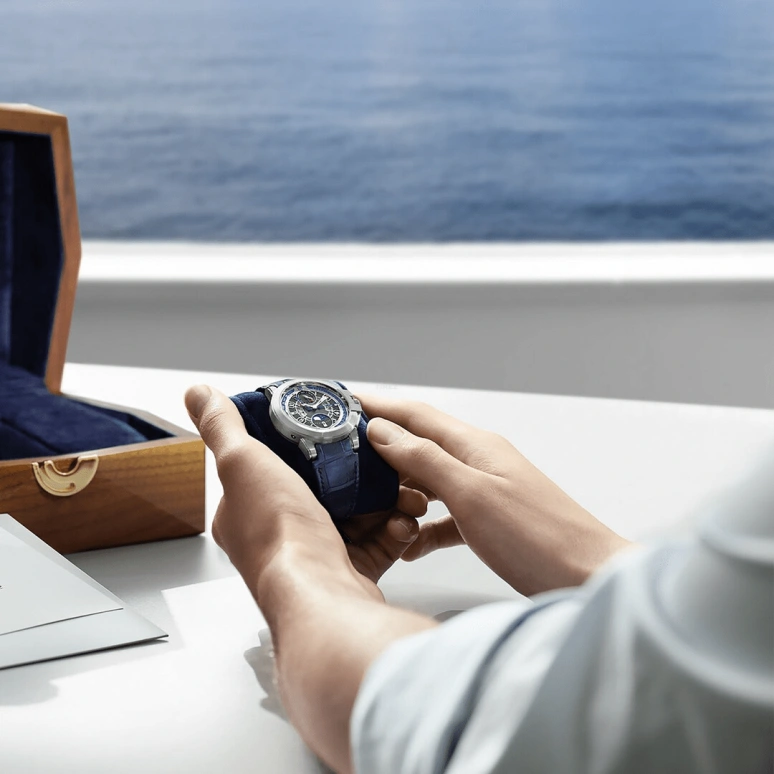 Harry Winston,The Ocean 42.2mm,42.2mm,Gold,White Gold,Automatic,In-house Caliber,Open,OCEAPC42WW001
