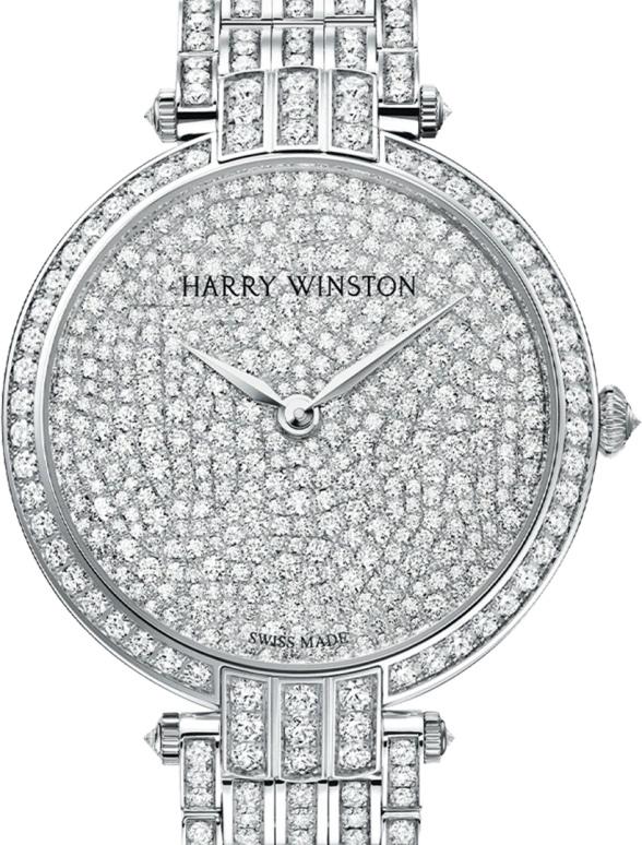 Harry Winston,High Jewelry Timepieces 36mm,36mm,Gold,White Gold,Quartz,In-house Caliber,Closed,PRNQHM36WW004