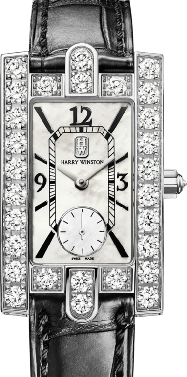 Harry Winston,The Avenue 21.4x36.1mm,21.4x36.1mm,Gold,White Gold,White,Quartz,In-house Caliber,Mother of Pearl,AVEQHM21WW025