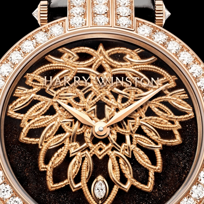 Harry Winston,The Premier 36mm,36mm,Rose Gold,Gold,Automatic,In-house Caliber,Open,PRNAHM36RR004