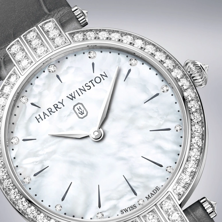 Harry Winston,The Premier 31mm,31mm,Gold,White Gold,White,Quartz,In-house Caliber,Mother of Pearl,PRNQHM31WW001