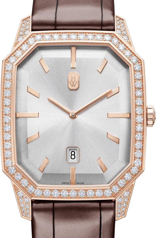 Harry Winston,Emerald 33.3x39.3mm,33.3x39.3mm,Rose Gold,Gold,Quartz,In-house Caliber,Opal,EMEQHD33RR002