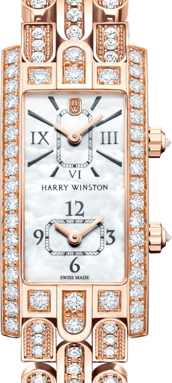 Harry Winston,The Avenue 19x39.5mm,19x39.5mm,Rose Gold,Gold,White,Quartz,In-house Caliber,Mother of Pearl,AVCQTZ19RR003