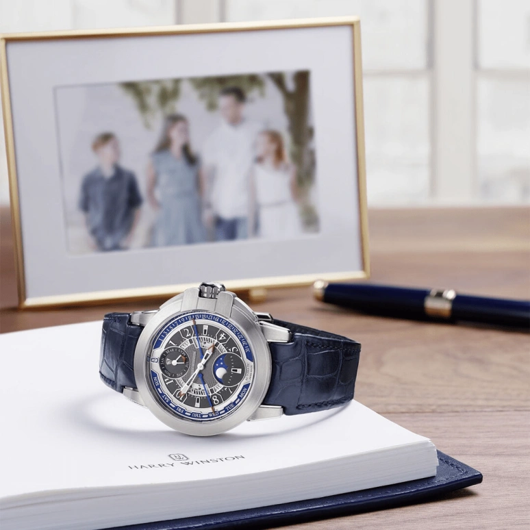 Harry Winston,The Ocean 42.2mm,42.2mm,Rose Gold,Gold,Automatic,In-house Caliber,Open,OCEAPC42RR001
