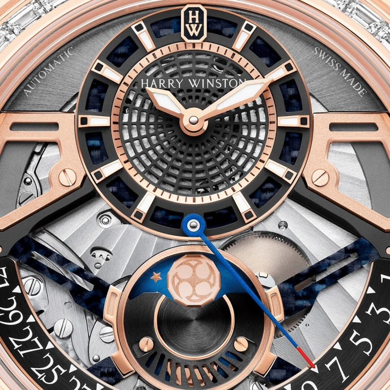 Harry Winston,The Ocean 42.2mm,42.2mm,Rose Gold,Gold,Automatic,In-house Caliber,Open,OCEAMP42RR002
