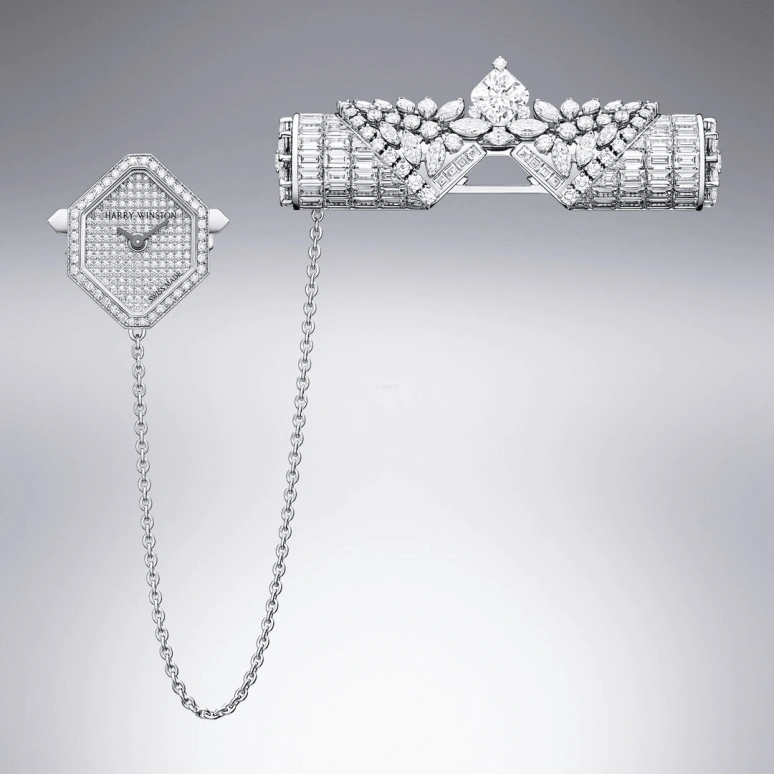 Harry Winston,High Jewelry Timepieces 17x21mm,17x21mm,Gold,White Gold,Quartz,In-house Caliber,Closed,HJTQHM54WW001