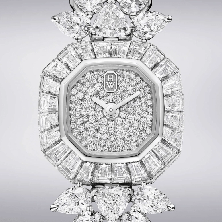 Harry Winston,High Jewelry Timepieces 19.7mm,19.7mm,Platinum,Quartz,In-house Caliber,Closed,HJTQHM20PP006