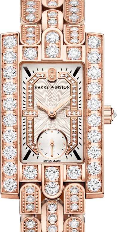 Harry Winston,The Avenue 21.4x36.1mm,21.4x36.1mm,Rose Gold,Gold,Quartz,In-house Caliber,Closed,AVEQHM21RR124