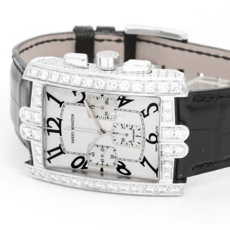 Harry Winston,The Avenue 32x44.30mm,32x44.30mm,White Gold,White,Automatic,Chronograph,Sapphire,Crystal Glass,AVCACH32WW006