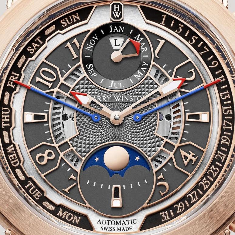 Harry Winston,The Ocean 42.2mm,42.2mm,Rose Gold,Gold,Automatic,In-house Caliber,Open,OCEAPC42RR001